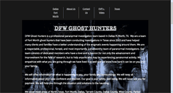 Desktop Screenshot of dfwghosthunters.com