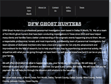 Tablet Screenshot of dfwghosthunters.com